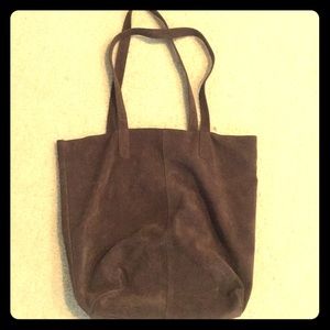 Brown suede Toms bag